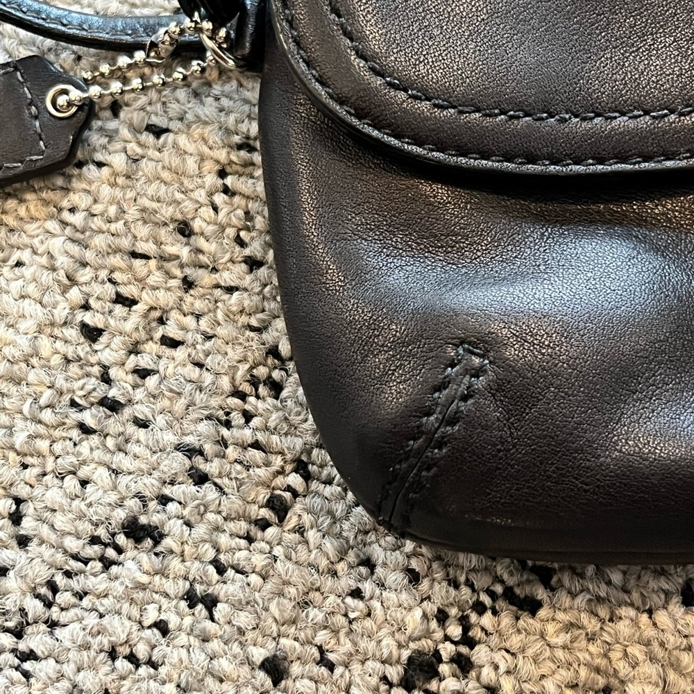 Y2K Vintage black leather Coach Soho mini pouch wristlet - Picture 9 of 9